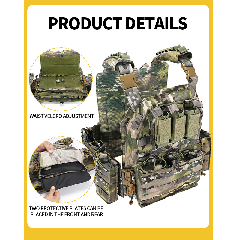 SABADO Quick Release Lightweight Vest Регульований дихаючий Weighted Camo Tactical Outdoor Carrier Vest for Training 