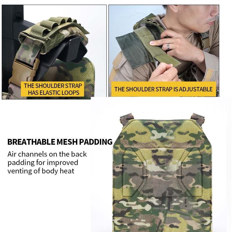 SABADO Quick Release Lightweight Vest Регульований дихаючий Weighted Camo Tactical Outdoor Carrier Vest for Training 