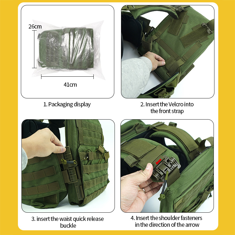 SABADO Quick Release Military Armor Vest Тактичний зовнішній жилет для дорослих