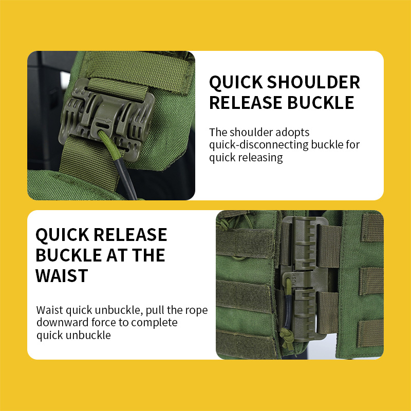 SABADO Quick Release Military Armor Vest Тактичний зовнішній жилет для дорослих