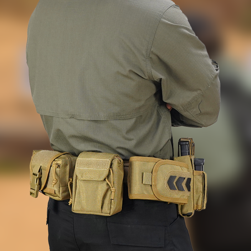 SABADO Molle Tactical Battle Belt Utility Duty War Combat Belt for Military with Holster and Mag Pouches