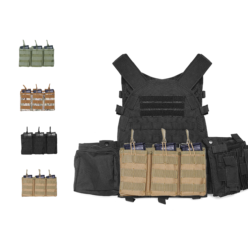 SABADO Hunting MOLLE Vest 1000D Nylon Single / Double / Triple Magazine Pouch for Outdoor Bag