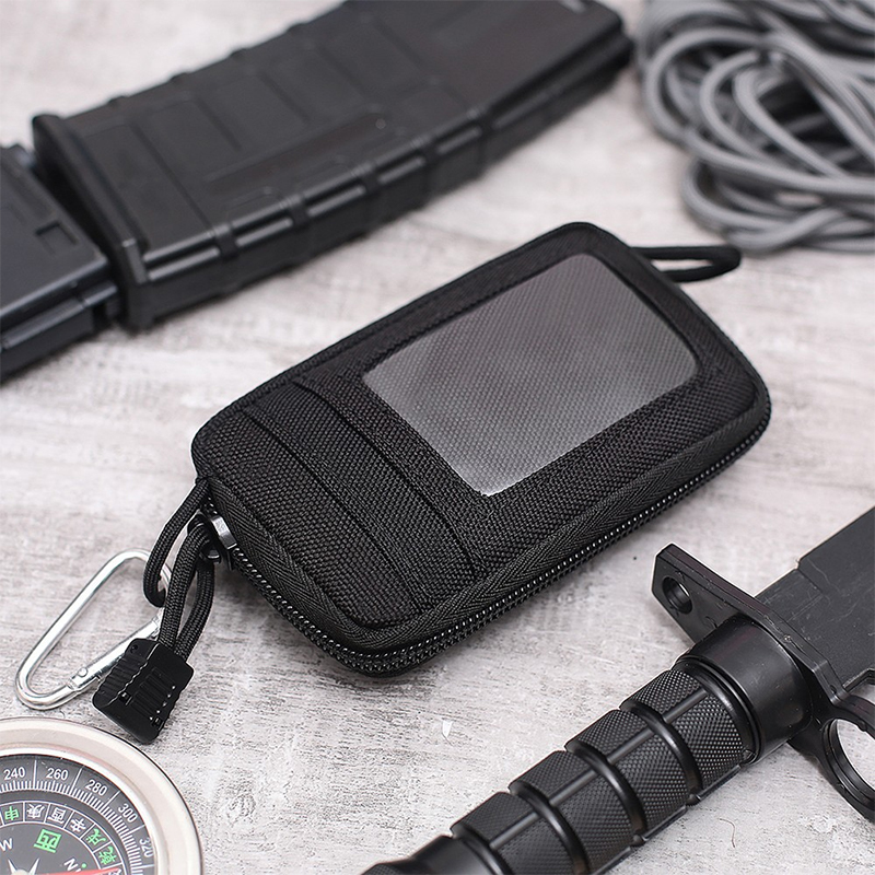 SABADO Tactical Mens Mini Wallet EDC ID Card Holder Bag для поясного рюкзака